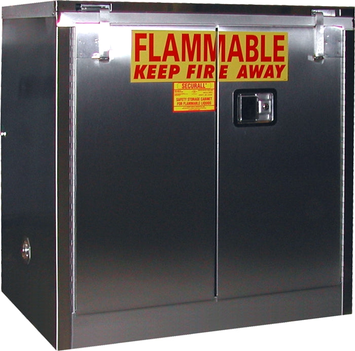 Securall A331-SS 30 Gal. Self-Close, Self-Latch Safe-T-Door for Stainless Steel Cabinet for Storing Flammables
