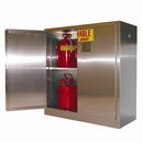 Securall A130-SS 30 Gal. Self-Latch Standard 2-Door for Stainless Steel Cabinet for Storing Flammables