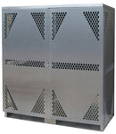 Securall LP4S 4 Cyl. Horizontal Standard Door for Aluminum Cabinet for Storing LP & Oxygen Gas Cylinders