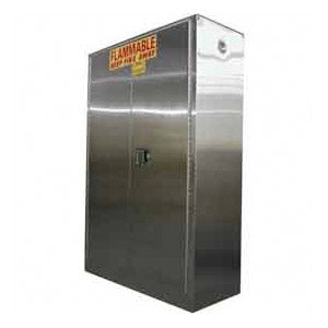 Securall A145-SS 45 Gal. Self-Latch Standard 2-Door for Stainless Steel Cabinet for Storing Flammables