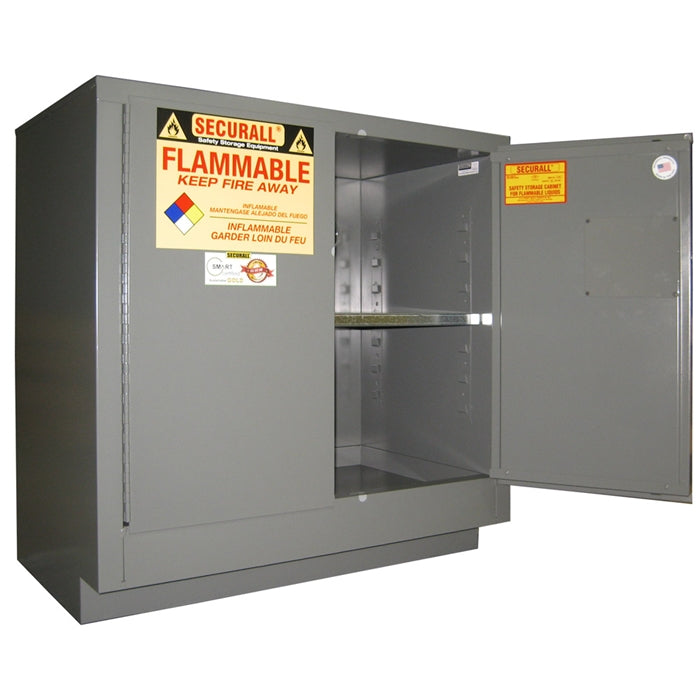 Securall L124 24 Gal. Self-Latch Standard 2-Door for Laboratory Cabinet for Storing Flammables