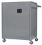 Securall SW242 Self-Latch Standard 2-Door / Counter High Cabinet w/ casters (2 rigid, 2 swivel) for Industrial Singewall Cabinet for Storing General Office Supplies