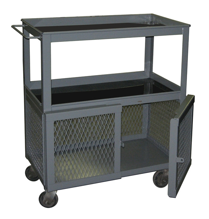 Securall WC10 3-tier Mobile Shop Cart w/ padlock Hasp for Mobile Work Bench & Shop Cart