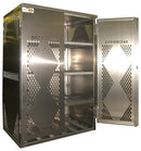 Securall LP12S 12 Cyl. Horizontal Standard 2-Door for Aluminum Cabinet for Storing LP & Oxygen Gas Cylinders