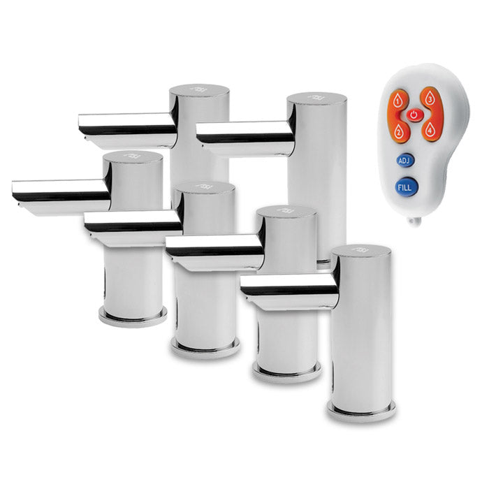 ASI 10-0391-6-1A EZ-Fill - Individual Soap Dispensers w/ 1 Liter Bottle, Battery Operated, 6 Pack