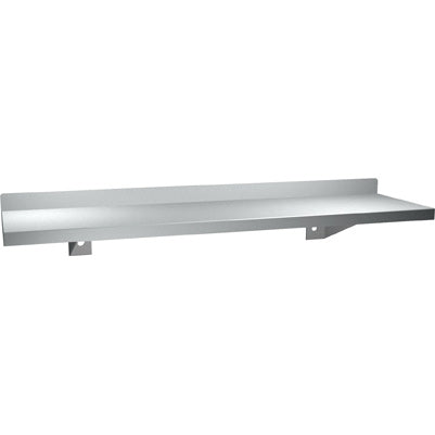 ASI 0694-60, Shelf w/Backsplash, 5" x 60", St. Stl.