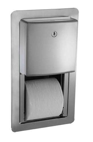 ASI 20031, Roval(TM) Semi-Recessed Mounted Twin Hide-A-Roll Toilet Tissue Dispenser
