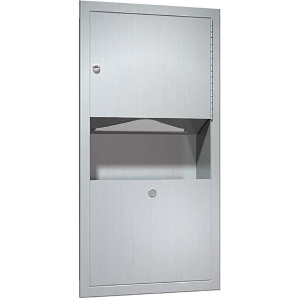 ASI 0462-AD Paper Towel Dispenser And Waste Receptacle, Recessed