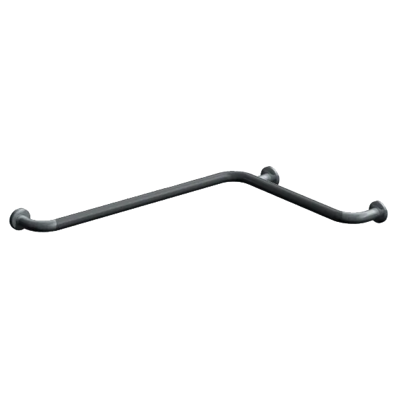 ASI 3857-P, 1 1/2" (54 x 42 x 1.5) O.D. Snap Flange, Horizontal Grab Bar, 54" x 42" Peened