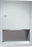 ASI 0457-2 Paper Towel Dispenser, Semi-Recessed