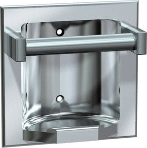 ASI 74BD Soap Dish w/ Bar - Bright Stainless Steel - Recessed Dry Wall (ASI 39 Dry Wall Clamp Not Included - Please Order Separately as Needed)