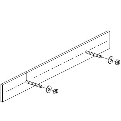 ASI 3919-36, Continuous Anchor Plate for 3100 & 3200 Series Grab Bars for 36