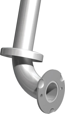 ASI 3701-42P, 1 1/4" (42 x 1.25) O.D. Snap Flange, Straight Grab Bar, 42" Peened