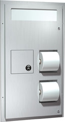 ASI 0481 Seat Cover & Toilet Paper Dispensers w Sanitary Napkin Disposal