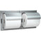 ASI 74022-HS-W Toilet Paper Holder w/Hood (Double), Recessed, Satin, Wetwall Installation