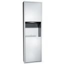 ASI 04697-4 Paper Towel Dispenser & Waste Receptacle, Semi-Recessed