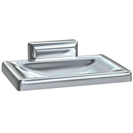 ASI 0720-Z, Soap Dish w/Drain Holes, Surface Mounted, Chrome Plated Zamak