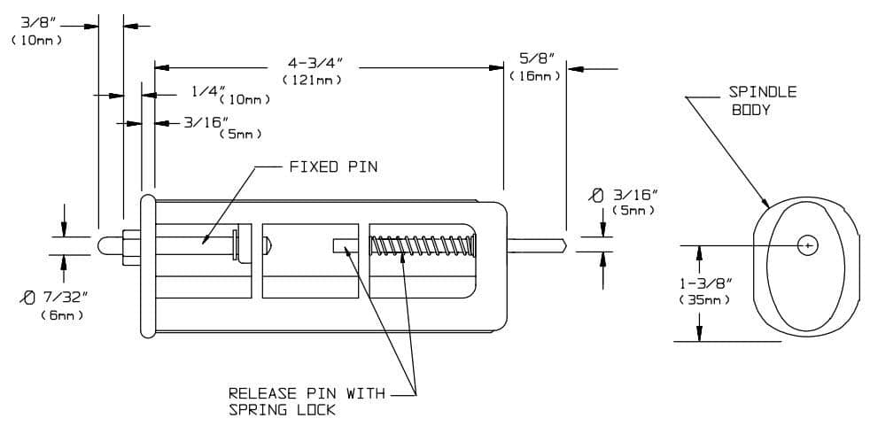 ASI R-002, Replacement Theft Resistant Spindle