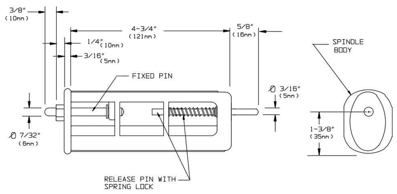 ASI R-002, Replacement Theft Resistant Spindle