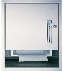 ASI 04523-6 Roll Paper Towel Dispenser, Semi-Recessed