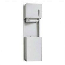ASI 046924 Roll Paper Towel Dispenser & Waste Receptacle, Recessed