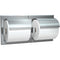 ASI 74022-HSD Toilet Tissue Holder - Double, Hooded - Satin Stainless Steel - Dry Wall (ASI 39 Dry Wall Clamp & ASI R-009 Theft Resistant Spindles Not Included - Please Order Separately as Needed)