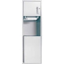 ASI 04692-6 Roll Paper Towel Dispenser & Waste Receptacle, Semi-Recessed