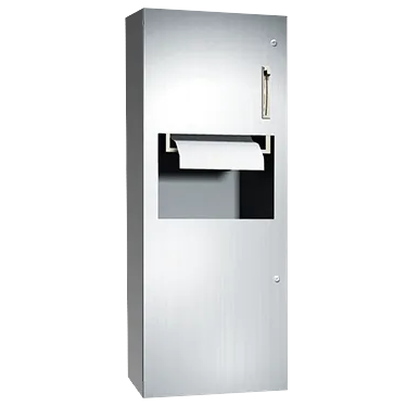 ASI 64696-9 Roll Towel Dispenser & Waste Receptacle, Surface Mounted