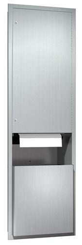 ASI 046921AC Automatic Roll Paper Towel Dispenser & Waste Receptacle, 110-240VAC, Recessed
