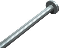 ASI 1204, Shower Curtain Rod, End Flanges (pair) (Part No. 1204-1), Curtain Rod Not Included