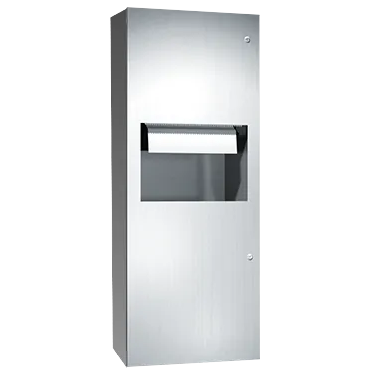 ASI 64696AC-9 Automatic Roll Towel Dispenser & Waste Receptacle, 110-240VAC, Surfuce Mounted