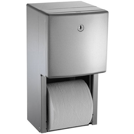 Bobrick B-6637 Recessed Toilet Tissue Dispenser with Storage Space for Extra Roll