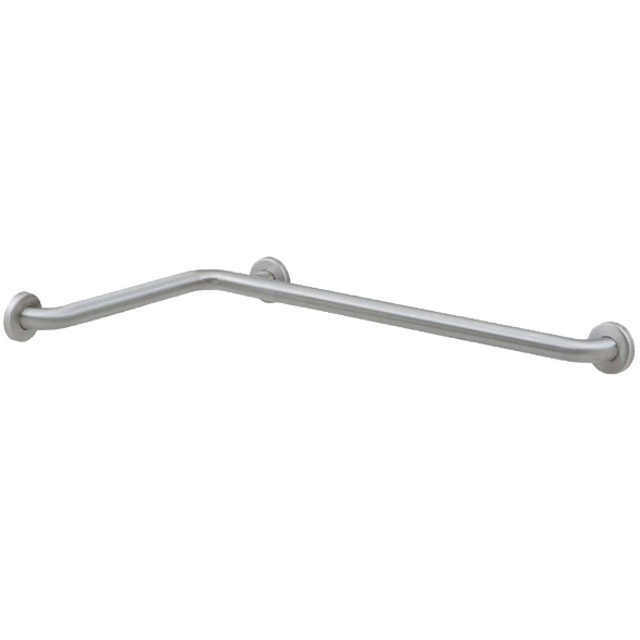 Bobrick B-58616.99 (36 x 24 x 1.25) Grab Bar for Two Wall Tub/Shower/Toilet Compartment