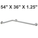 Bobrick B-5837.99 (54 x 36 x 1.25) Grab Bar for Two Wall Toilet Compartment/Tub/Shower