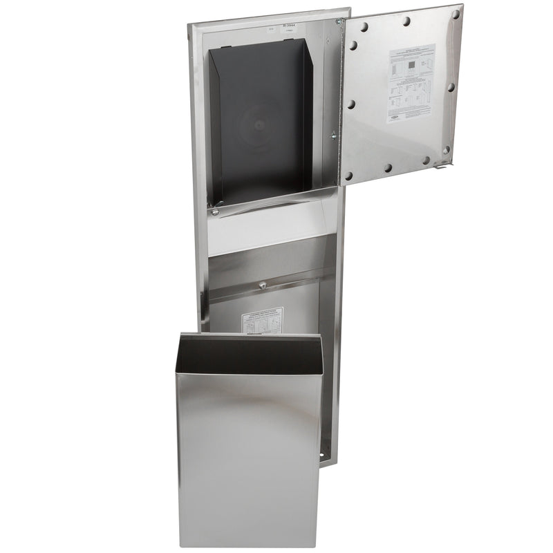 3944 Bobrick B-3944 Recessed Paper Towel Dispenser/Waste Receptacle ...