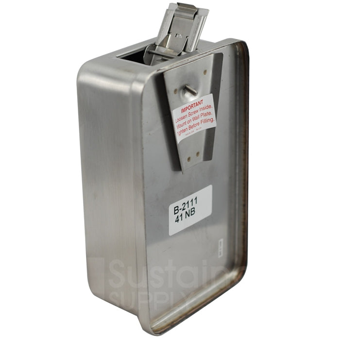 Bobrick B-2111 Commercial Soap Dispenser, Stainless Steel, Surface Mount