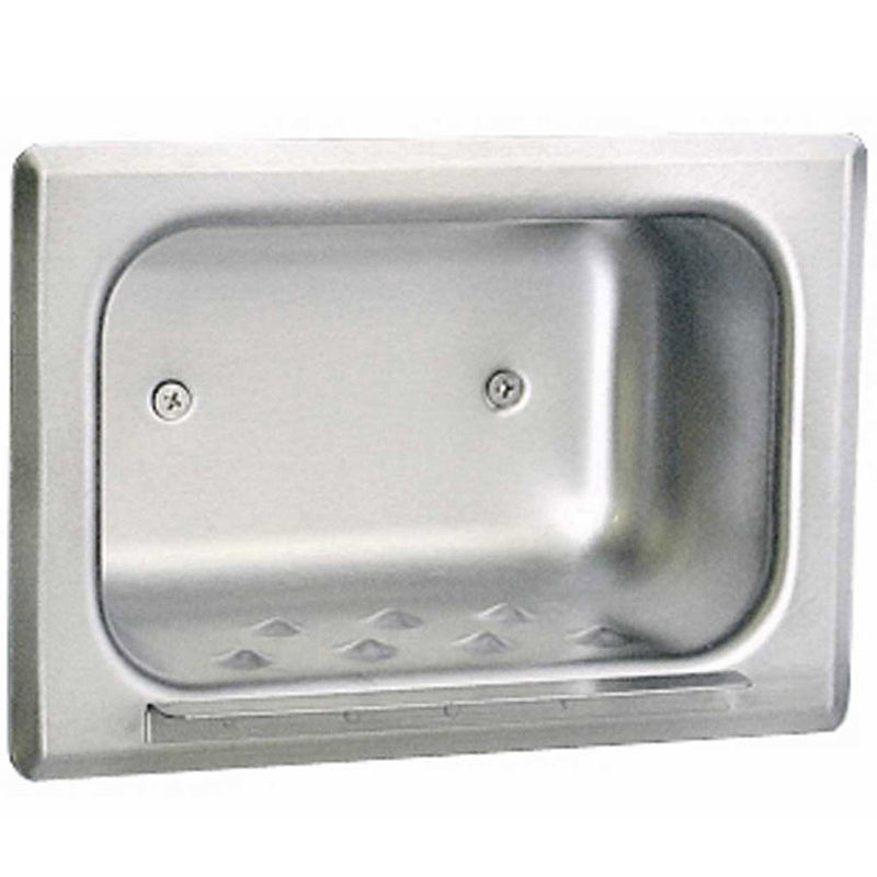 Bobrick B-4380 Commercial Restroom Soap Dish, Recessed, Stainless