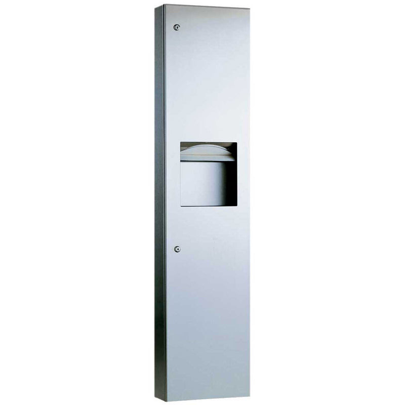 Bobrick B-38032 Semi-Recessed Paper Towel Dispenser/Waste Receptacle