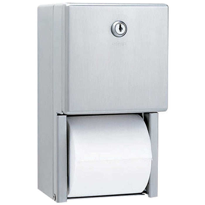 Double Toilet Paper Holder with Shelf, Commercial Toilet Paper
