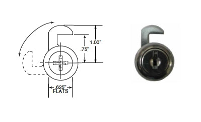 Bobrick 263-39 Lock & Key Repair Part