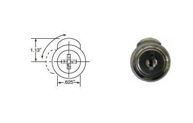 Bobrick 288-122 Lock And Key Repair Part