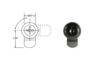 Bobrick 353-25 Lock And Key Repair Part