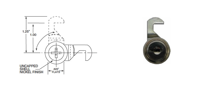 Bobrick 4369-20 Lock & Key Repair Part