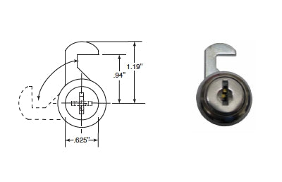 Bobrick 330-41 Lock & Key Repair Part