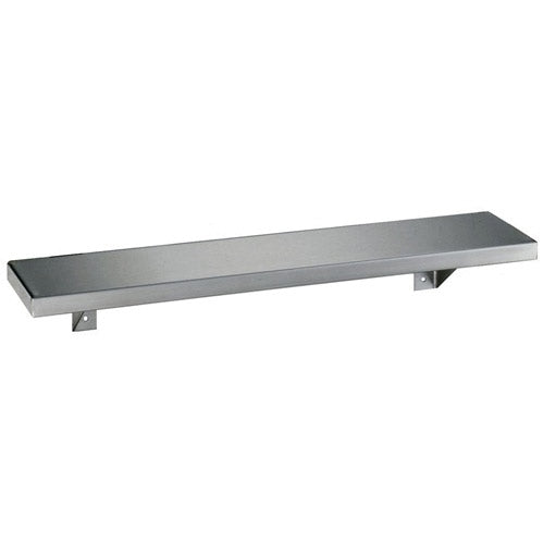 Bobrick B-298x24 Heavy-Duty Stainless Steel Restroom Shelf, 8"W x 24"L