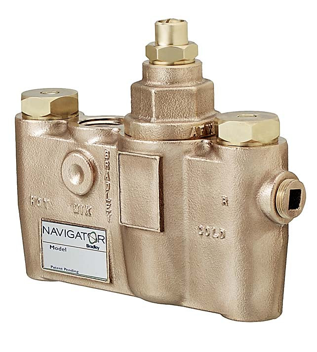 Bradley S59-2045 Navigator Thermostatic Mixing Valve, 45 GPM