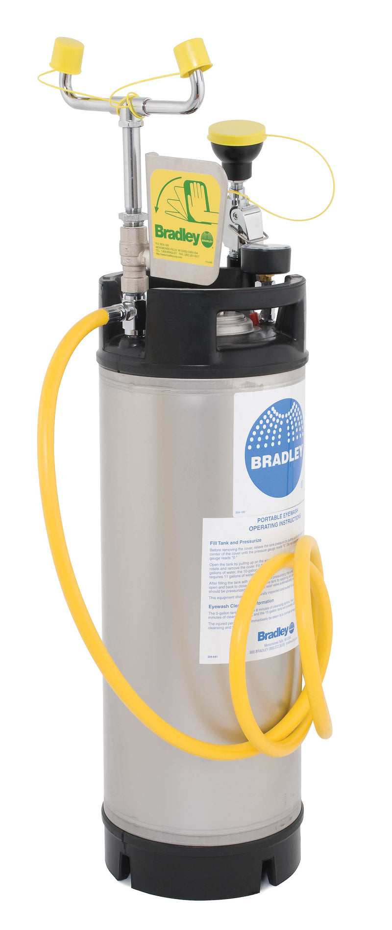 Bradley S19-672 Portable 5 Gallon Tank W/ Eyewash And Drench Hose Station