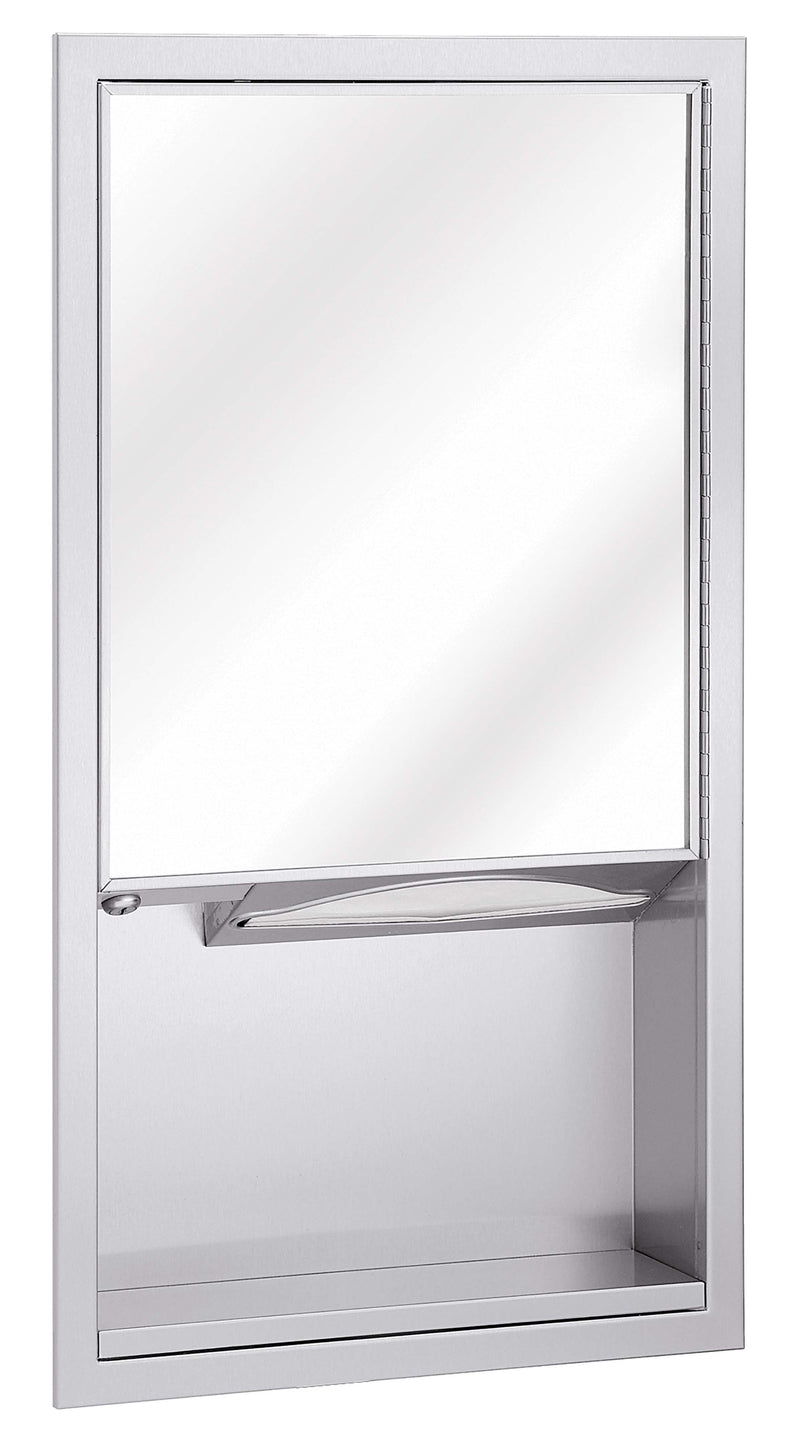 Bradley 155-000000,  Mirror and Towel Dispenser, Recessed