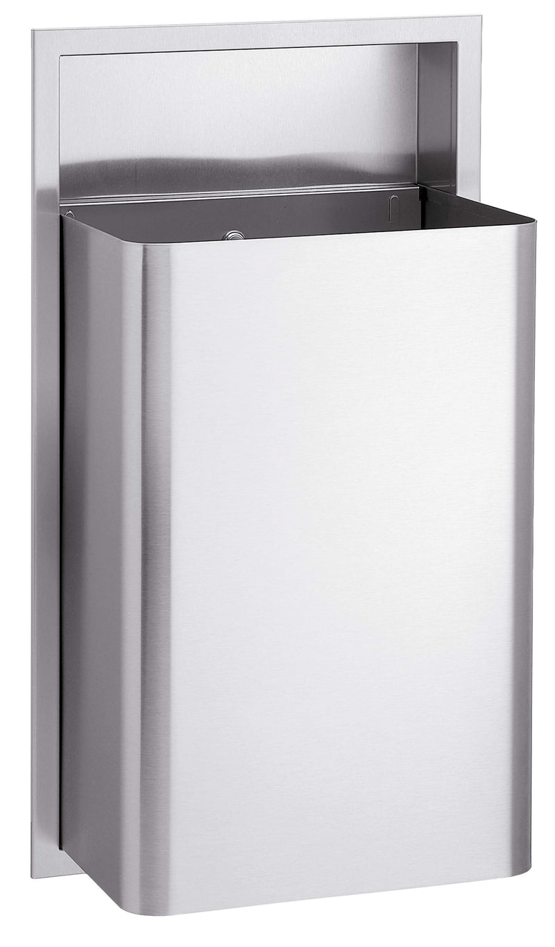 Bradley 334-11 Commercial Restroom Waste Receptacle, 18 Gallon, Surface-Mounted, 17-1/8