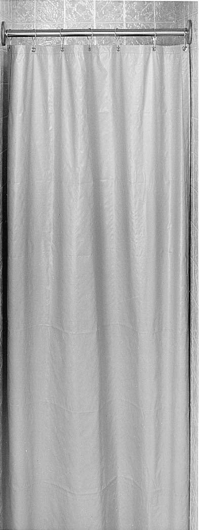 Bradley 9537-487200 Commercial Shower Curtain, Microban, Vinyl, 72